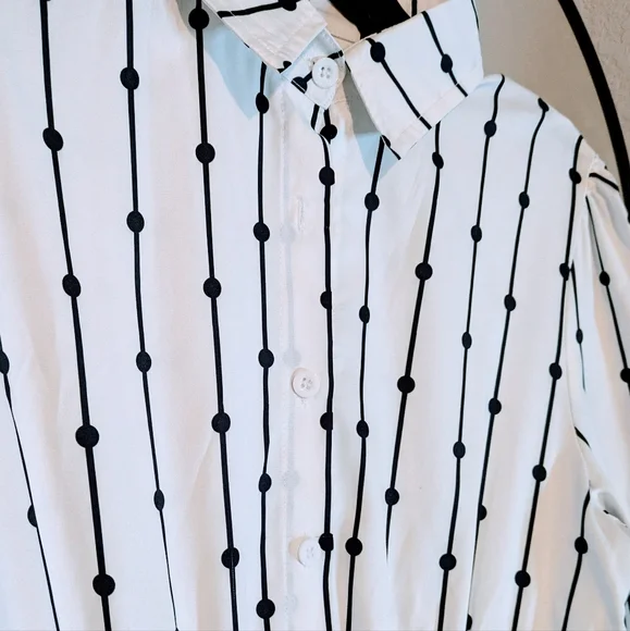 Black and White Ruffle Maxi Dress - Picture 2 of 5